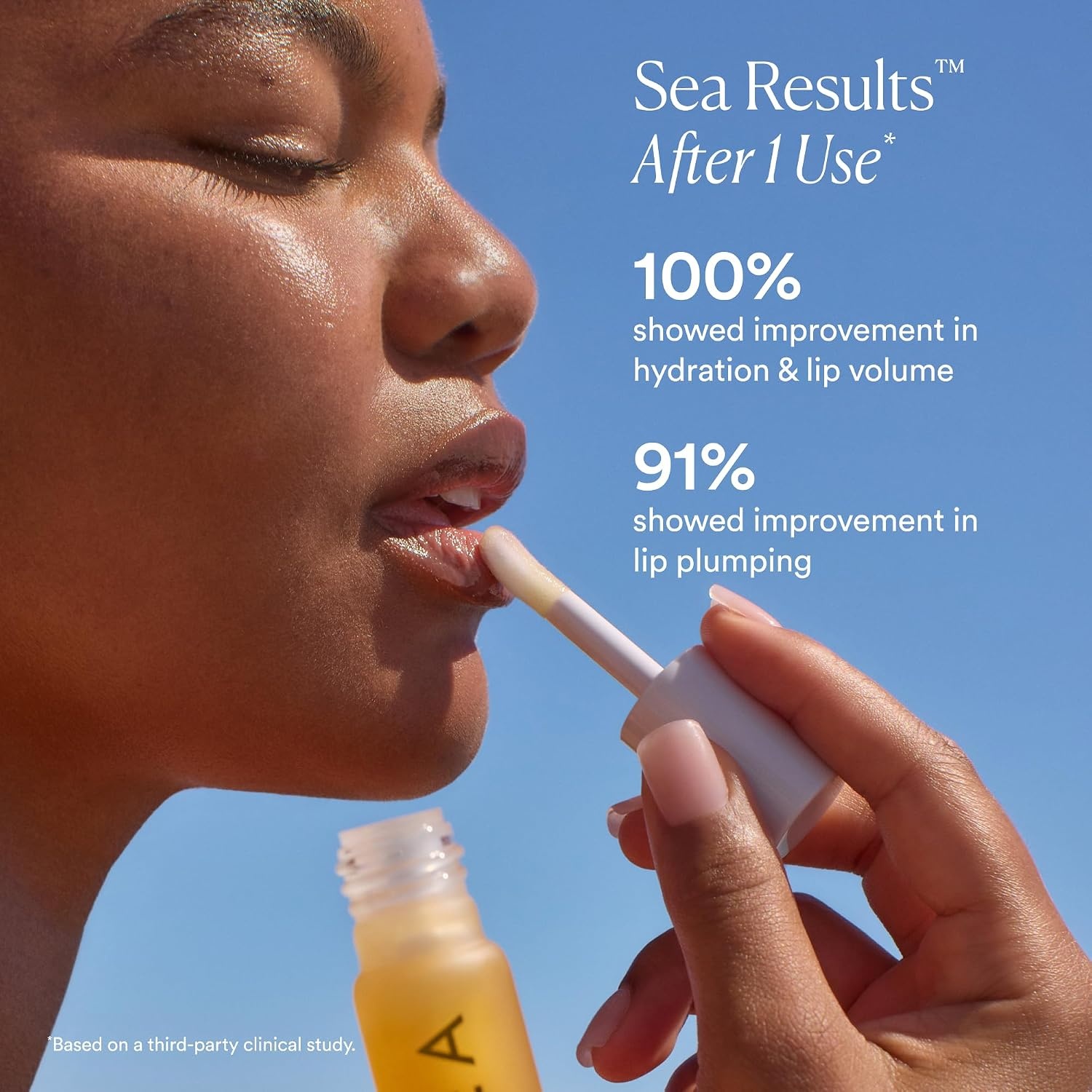 image:imageOSEA Hyaluronic Lip Oil Booster HighShine NonSticky Glossy Instant Plumping Hydration Soft Supple Lips Seaweed Meadowfoam Oil MangoMandarin Scent Vegan amp CrueltyFree
