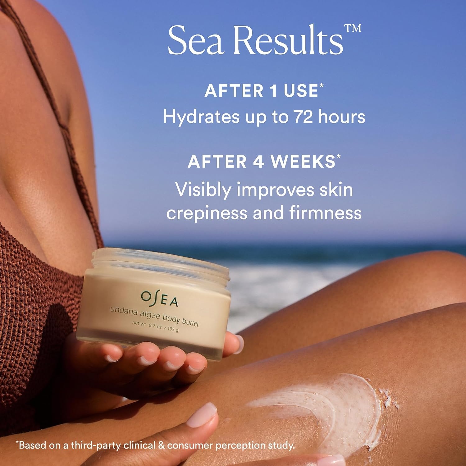 image:imageOSEA Undaria Algae Body Butter 67 oz For Dry Skin Ultra Hydrating Whipped Shea Butter Ceramides Vegan Skincare amp Clean Bodycare Thick Body Cream For Extremely Dry Crepey Skin Ultra Hydrating Dry amp Crepey Skin FirmerLooking Skin Thick Cream Texture Undaria Seaweed Clean amp VeganWhite
