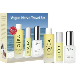 OSEA Vagus Nerve Travel Set – 3-Piece Wellness Spa Gift Set for Men & Women, Essential Oil, Bath Oil & Pillow Mist, Aromatherapy for Stress Relief, Relaxation & Sleep